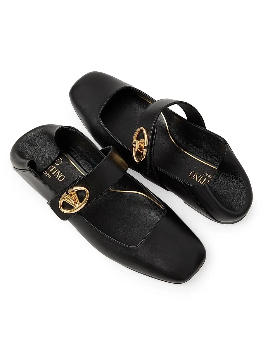 Valentino Garavani Women's VLogo Locker Mary Jane Ballerina Flats | Thumbnail 5 Valentino Garavani Women's VLogo Locker Mary Jane Ballerina Flats | Thumbnail 5