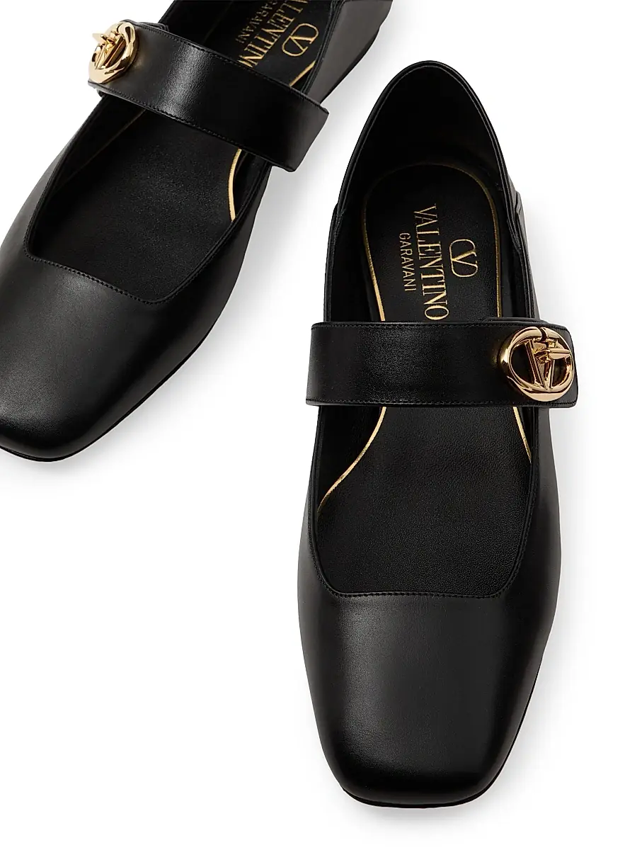 Valentino Garavani Women's VLogo Locker Mary Jane Ballerina Flats | Thumbnail 6 Valentino Garavani Women's VLogo Locker Mary Jane Ballerina Flats | Thumbnail 6