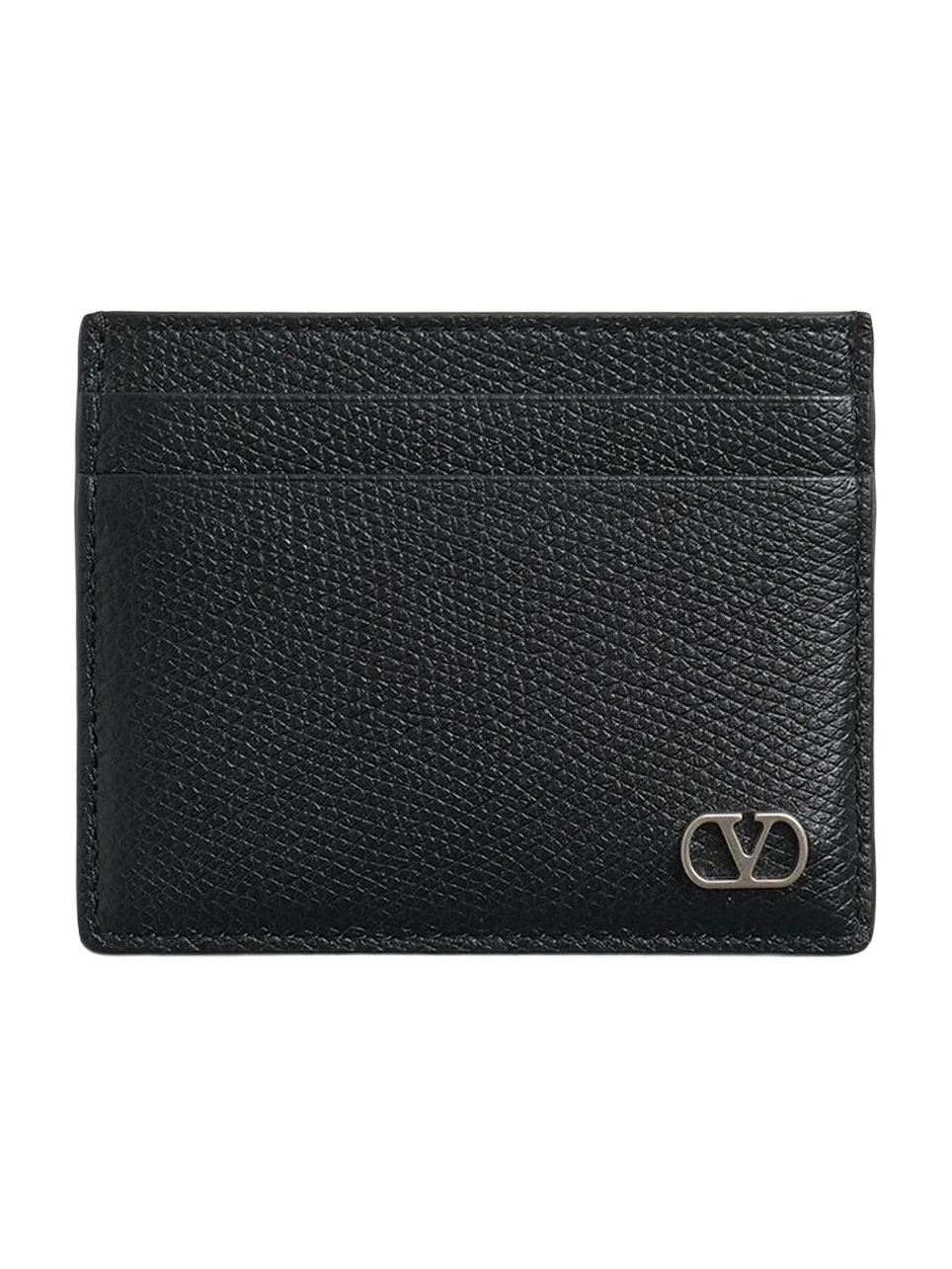 Men's VLogo Signature Grainy Calfskin Card Holder