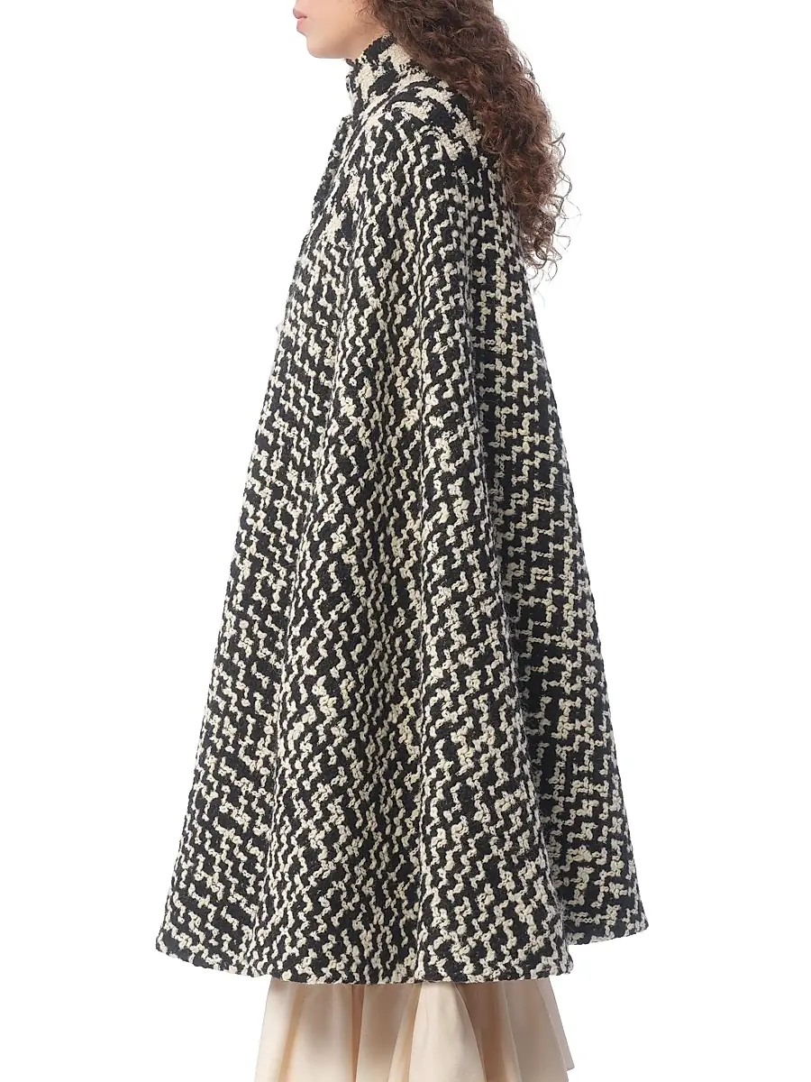 Valentino Women's Geometric Tweed Cape | Thumbnail 3 Valentino Women's Geometric Tweed Cape | Thumbnail 3