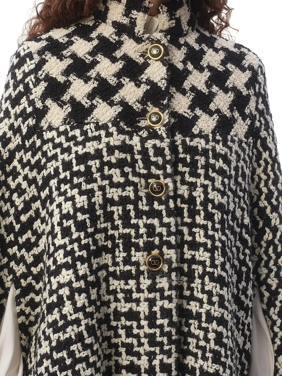 Valentino Women's Geometric Tweed Cape | Thumbnail 5 Valentino Women's Geometric Tweed Cape | Thumbnail 5