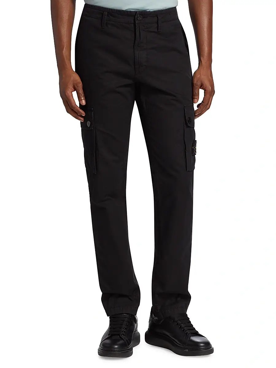 Stone Island Men's Slim-Fit Cotton Cargo Pants | Thumbnail 3 Stone Island Men's Slim-Fit Cotton Cargo Pants | Thumbnail 3
