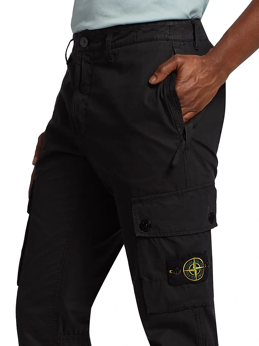Stone Island Men's Slim-Fit Cotton Cargo Pants | Thumbnail 6 Stone Island Men's Slim-Fit Cotton Cargo Pants | Thumbnail 6