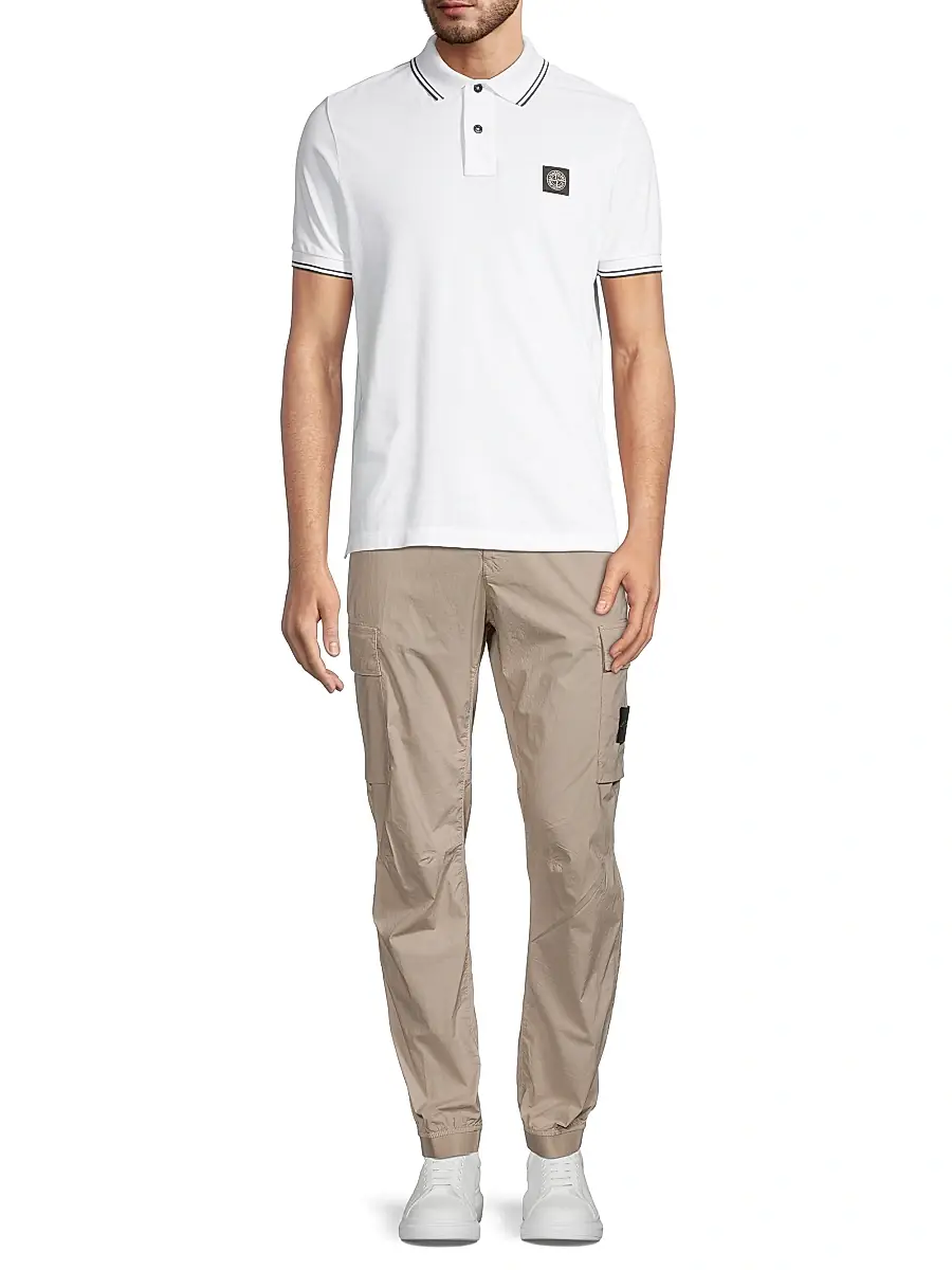 Stone Island Men's Stretch-Cotton Polo Shirt | Thumbnail 2 Stone Island Men's Stretch-Cotton Polo Shirt | Thumbnail 2