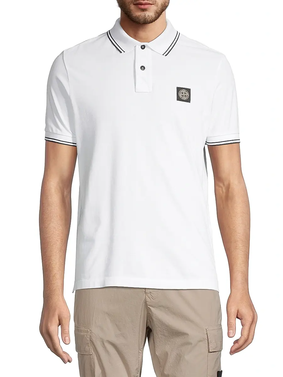 Stone Island Men's Stretch-Cotton Polo Shirt | Thumbnail 3 Stone Island Men's Stretch-Cotton Polo Shirt | Thumbnail 3