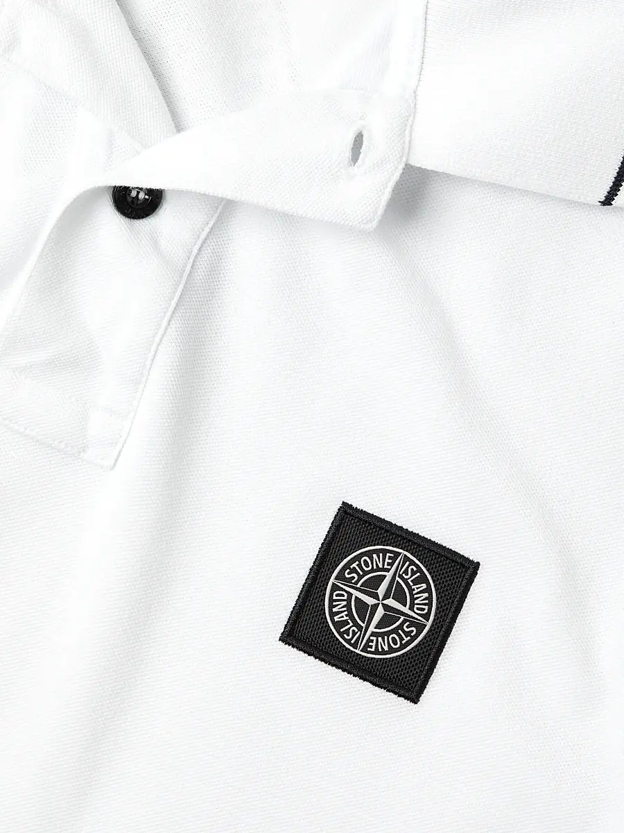 Stone Island Men's Stretch-Cotton Polo Shirt | Thumbnail 6 Stone Island Men's Stretch-Cotton Polo Shirt | Thumbnail 6