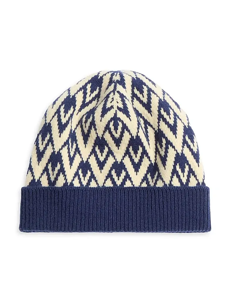 Men's Toute La V Signature Knitted Wool Beanie Men's Toute La V Signature Knitted Wool Beanie