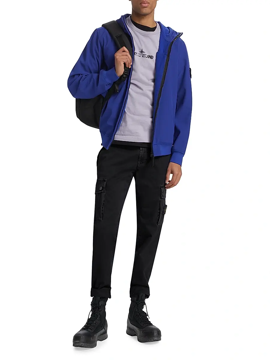 Stone Island Men's Broken Twill Cotton Trousers | Thumbnail 2 Stone Island Men's Broken Twill Cotton Trousers | Thumbnail 2