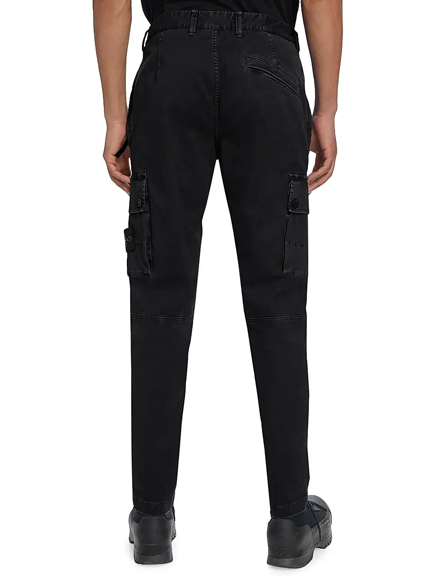 Stone Island Men's Broken Twill Cotton Trousers | Thumbnail 5 Stone Island Men's Broken Twill Cotton Trousers | Thumbnail 5