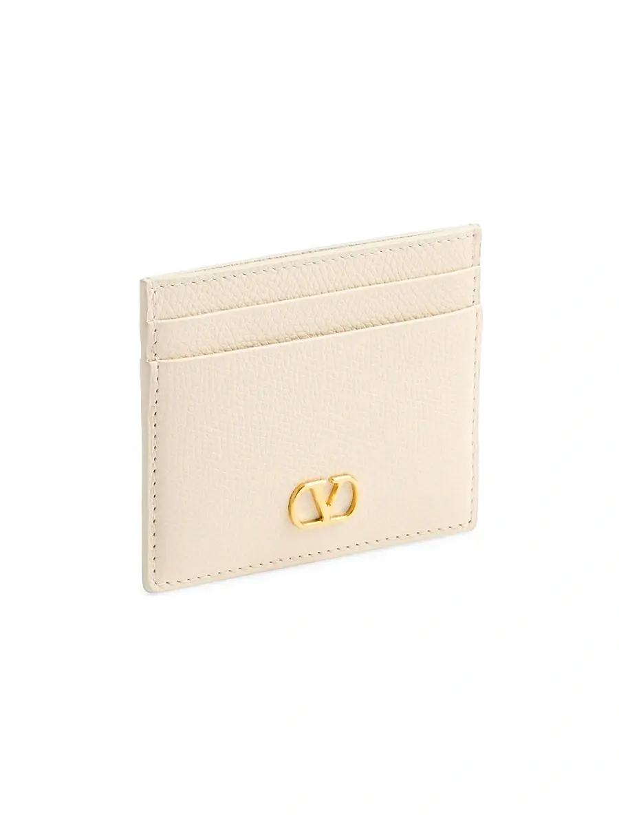 Valentino Garavani Women's VLogo Signature Grainy Calfskin Card Holder - Light | Thumbnail 7 Valentino Garavani Women's VLogo Signature Grainy Calfskin Card Holder - Light | Thumbnail 7
