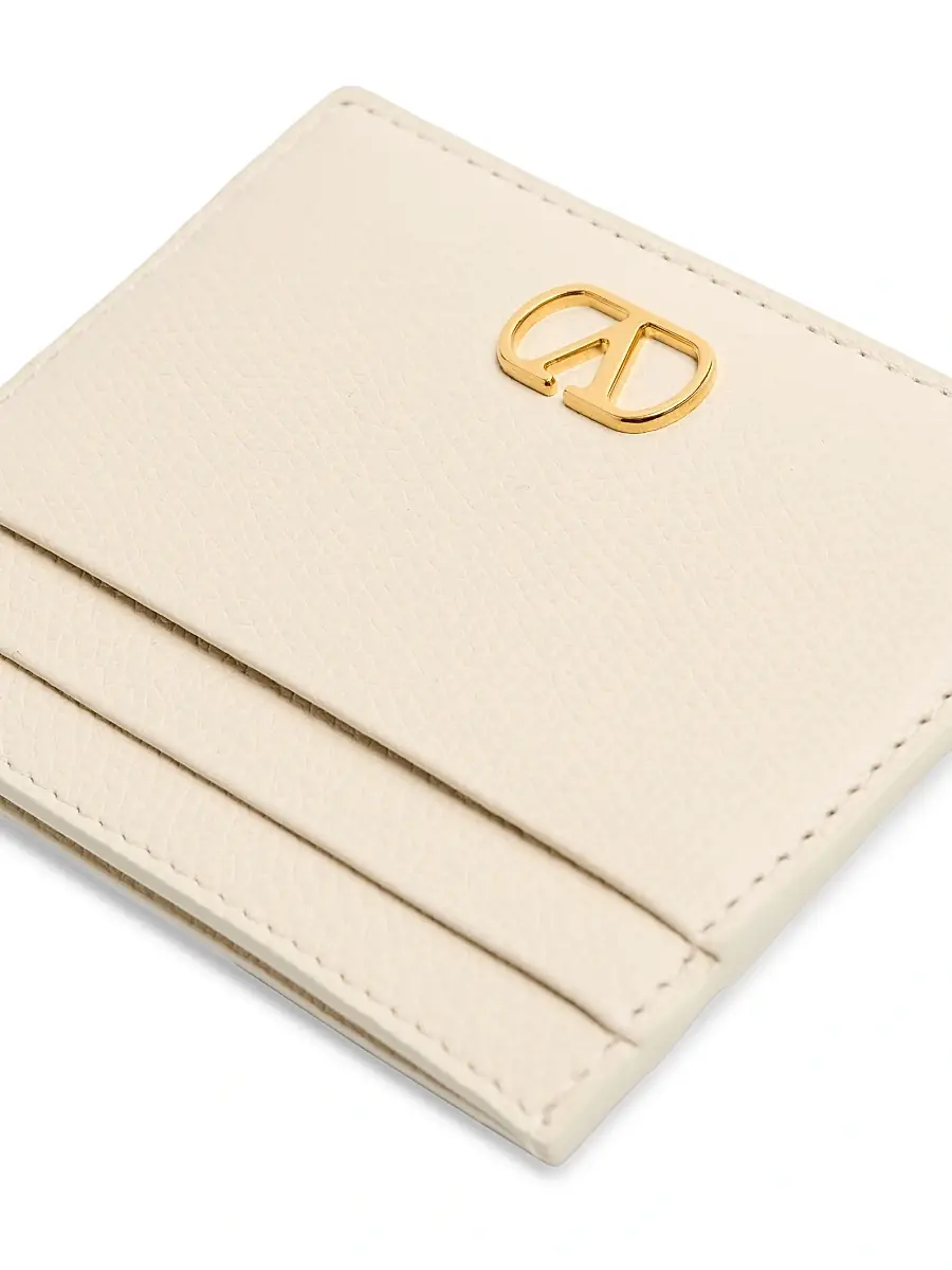 Valentino Garavani Women's VLogo Signature Grainy Calfskin Card Holder - Light | Thumbnail 8 Valentino Garavani Women's VLogo Signature Grainy Calfskin Card Holder - Light | Thumbnail 8