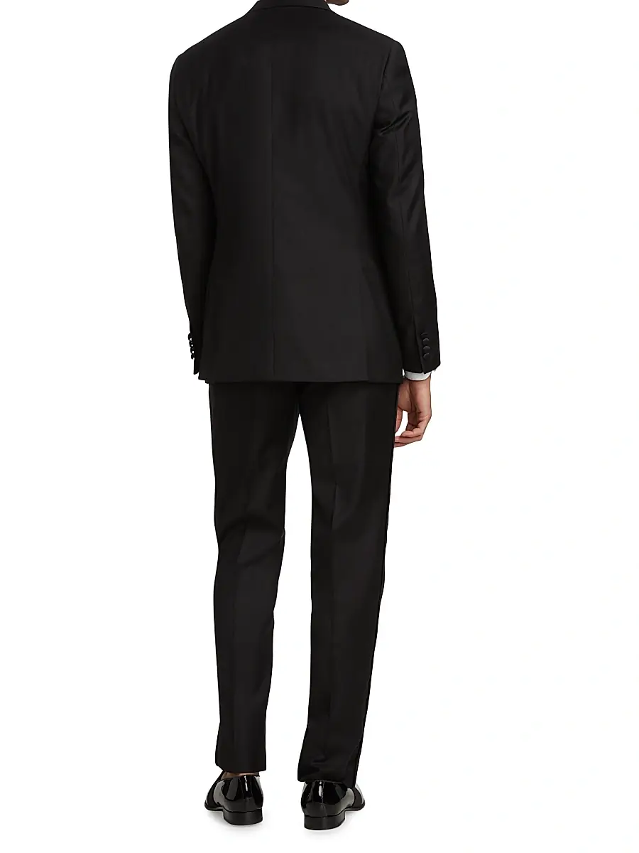 Emporio Armani Men's Peak Lapel Single-Button Suit - Black | Thumbnail 5 Emporio Armani Men's Peak Lapel Single-Button Suit - Black | Thumbnail 5