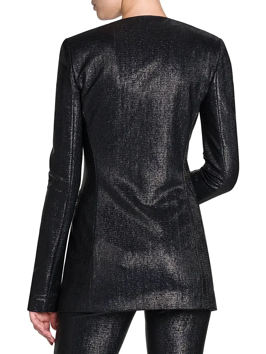 Giorgio Armani Women's Sparkle Round-Neck Jacket | Thumbnail 5