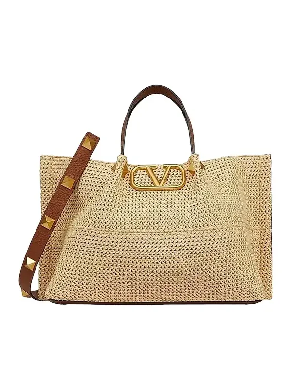 Women's Medium Straw Summer Tote Bag