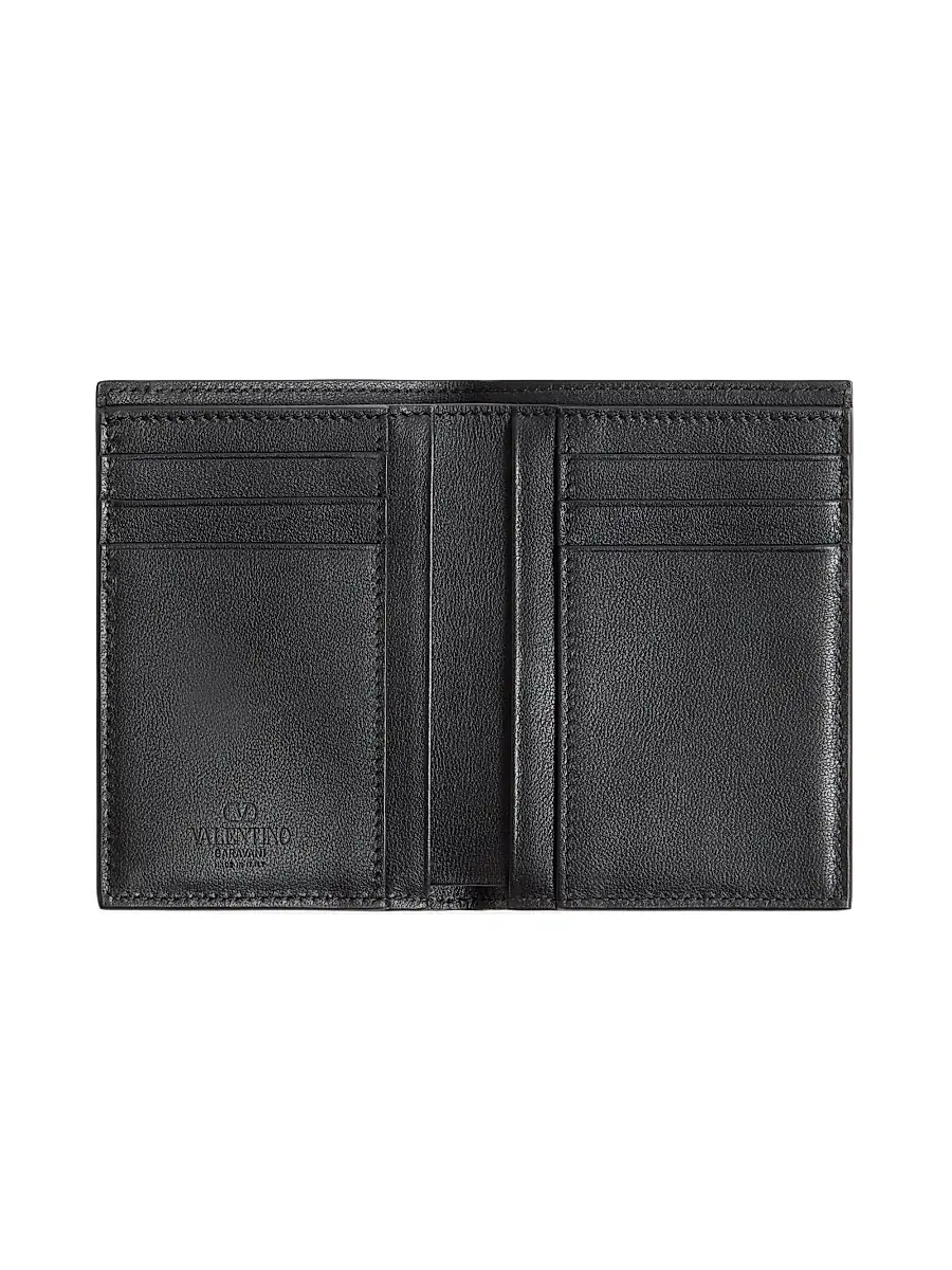 Valentino Garavani Men's VLogo Signature Cardholder - Black | Thumbnail 4 Valentino Garavani Men's VLogo Signature Cardholder - Black | Thumbnail 4