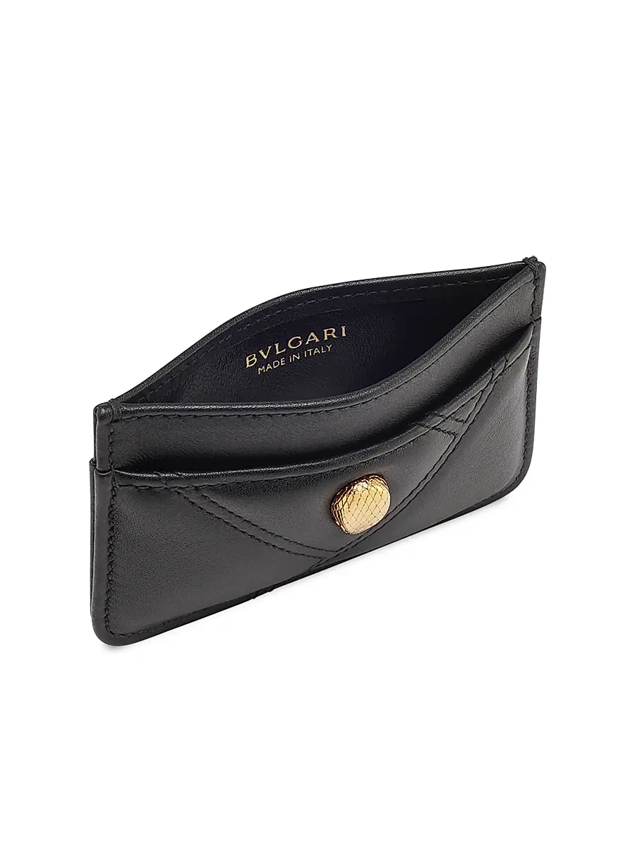 BVLGARI Women's Serpenti Quilted Leather Card Holder | Thumbnail 2 BVLGARI Women's Serpenti Quilted Leather Card Holder | Thumbnail 2