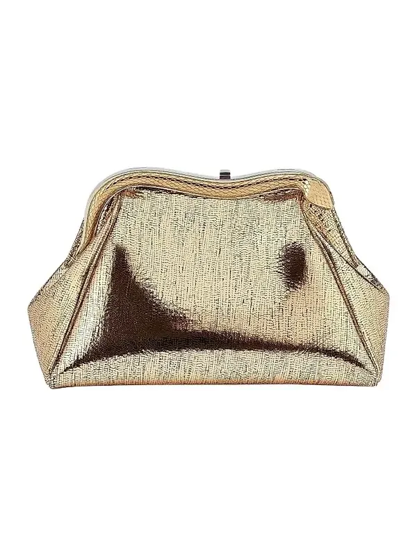 Women's Serpentine Metallic Leather Clutch Women's Serpentine Metallic Leather Clutch