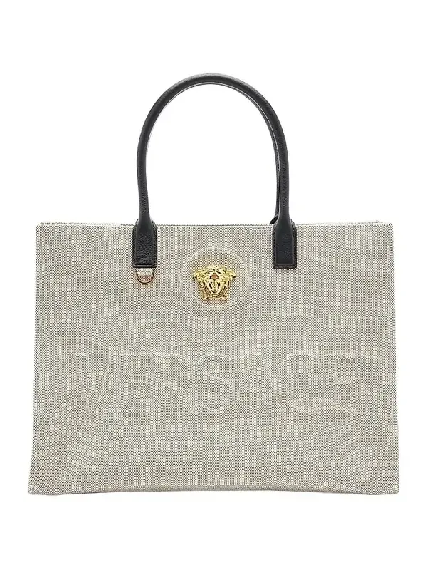 Women's Logo Canvas Tote - Rope Black Gold Women's Logo Canvas Tote - Rope Black Gold