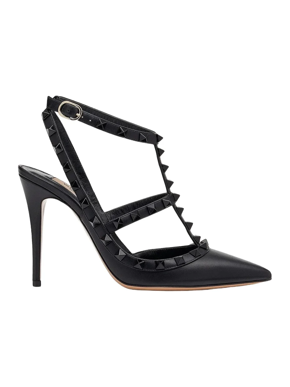 Women's Rockstud Ankle Strap Pumps 100MM Women's Rockstud Ankle Strap Pumps 100MM