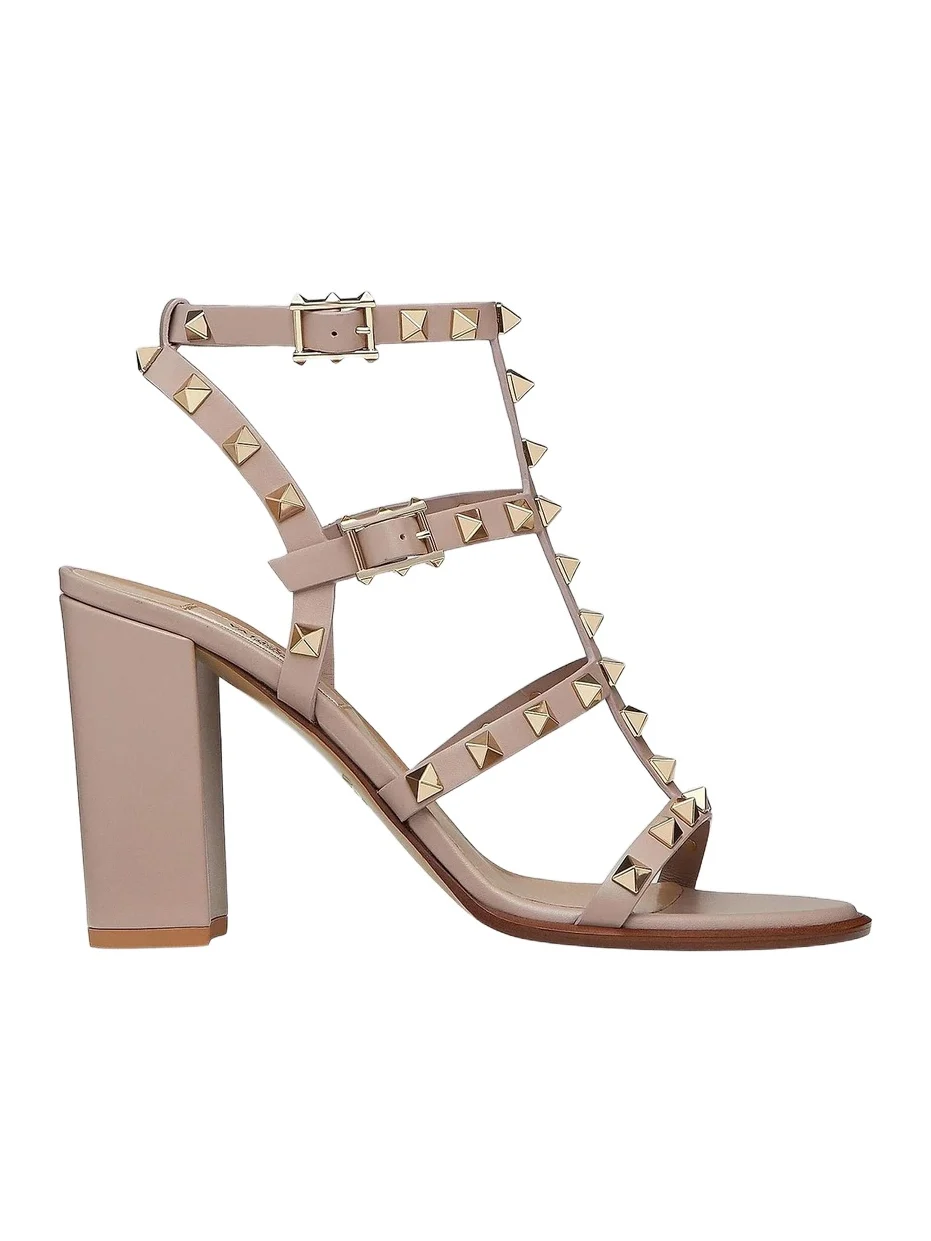 Women's Rockstud Ankle Strap Sandals 90 MM Women's Rockstud Ankle Strap Sandals 90 MM