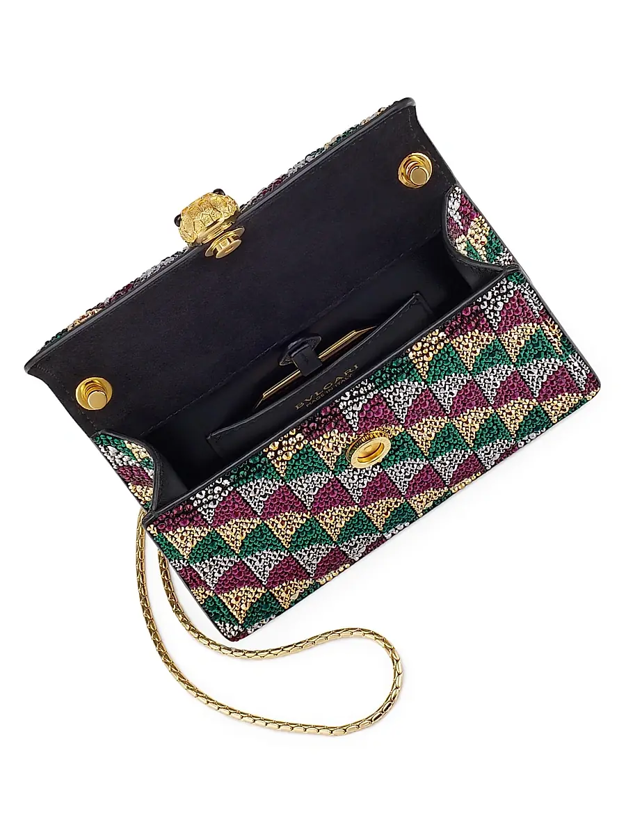 BVLGARI Women's Serpenti Mini Suede Shoulder Bag | Thumbnail 2 BVLGARI Women's Serpenti Mini Suede Shoulder Bag | Thumbnail 2