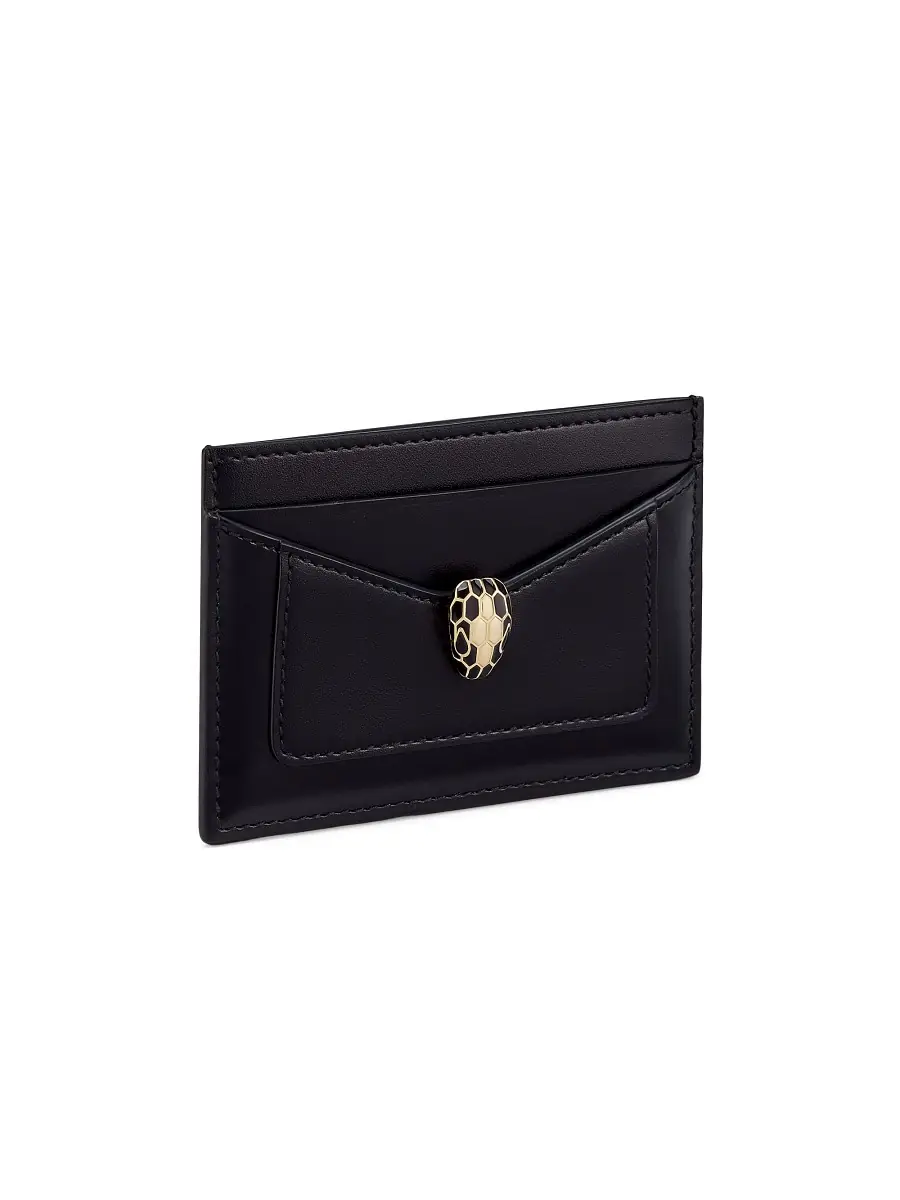 BVLGARI Women's Serpenti Forever Leather Card Holder | Thumbnail 3 BVLGARI Women's Serpenti Forever Leather Card Holder | Thumbnail 3
