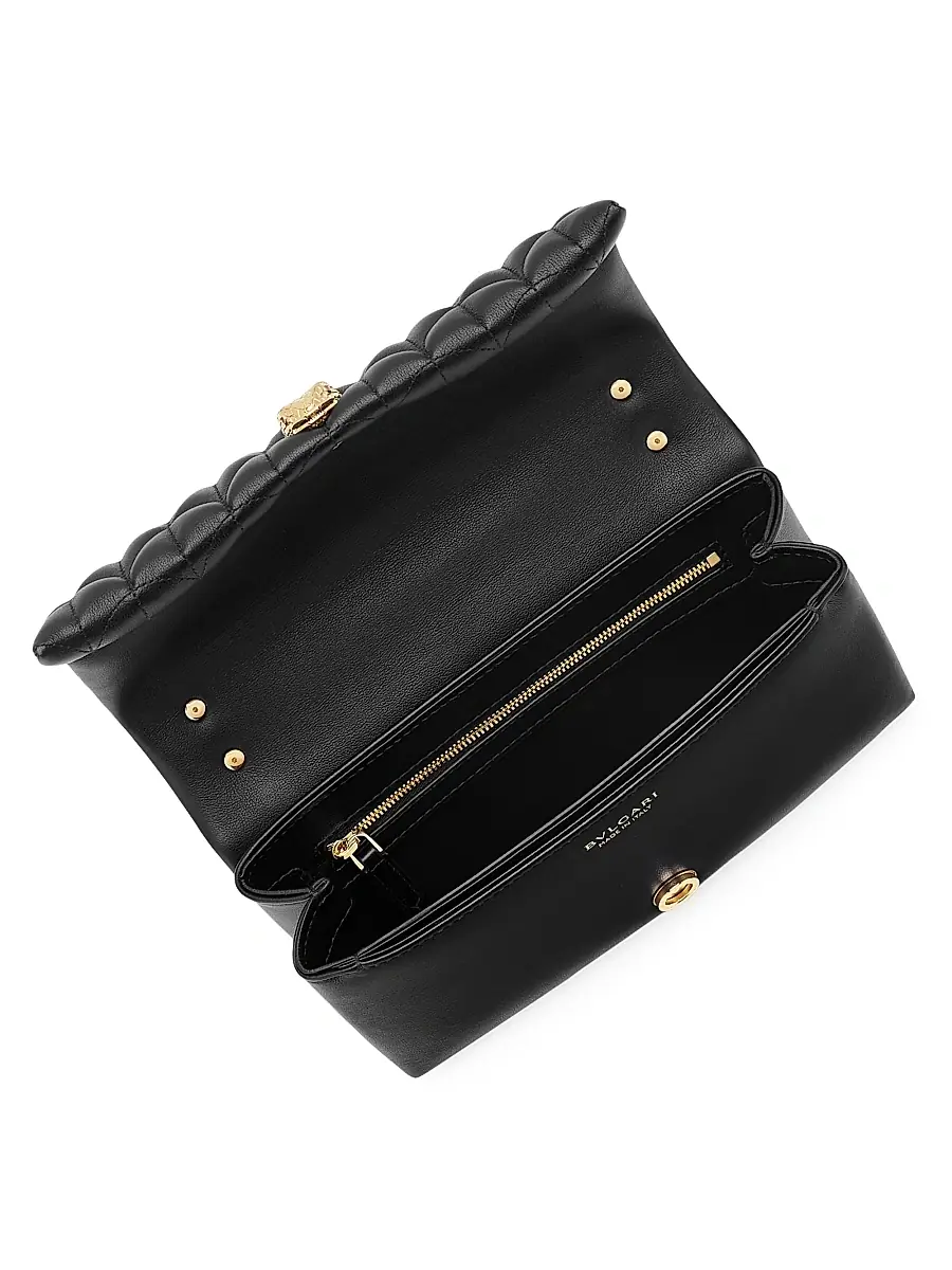 BVLGARI Women's Serpenti Cabochon Matelassé Leather Top Handle Bag - Black | Thumbnail 2 BVLGARI Women's Serpenti Cabochon Matelassé Leather Top Handle Bag - Black | Thumbnail 2