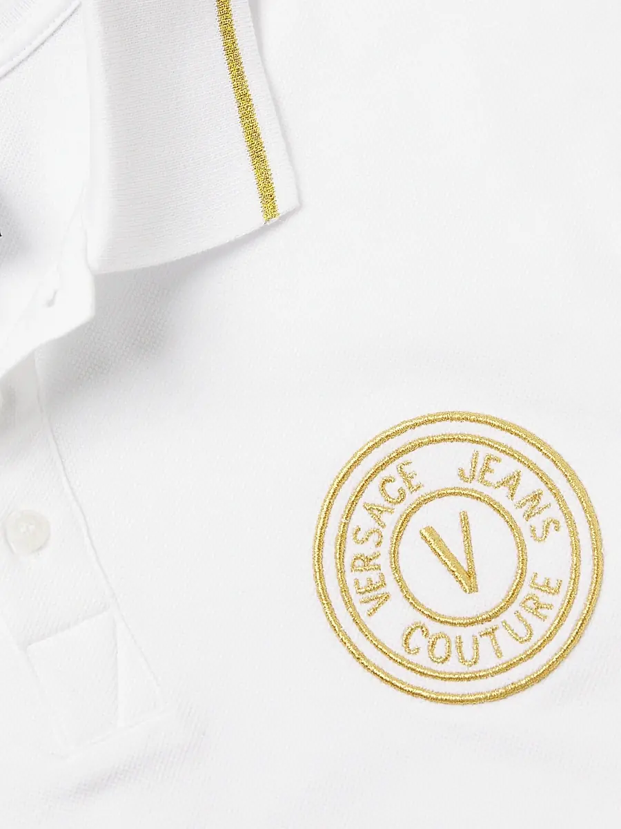 Versace Jeans Couture Men's Logo Cotton Polo Shirt | Thumbnail 6