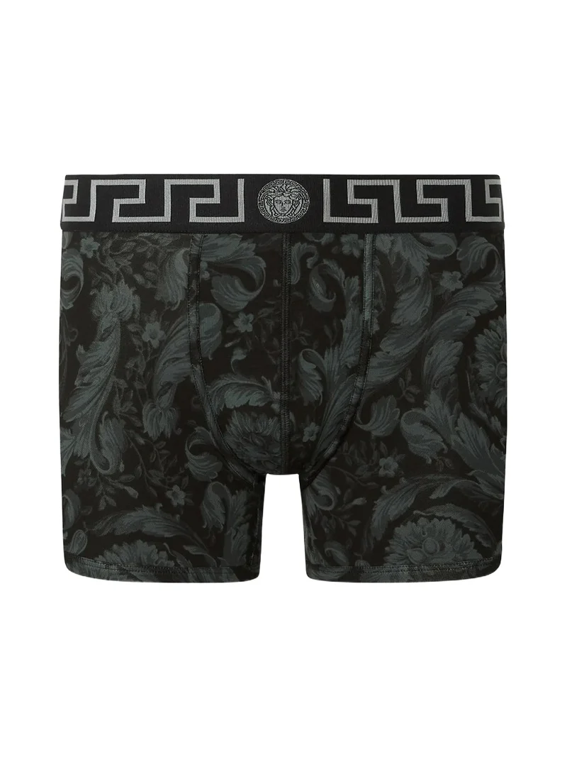Versace Men's Barocco-Print Cotton-Stretch Boxer Briefs