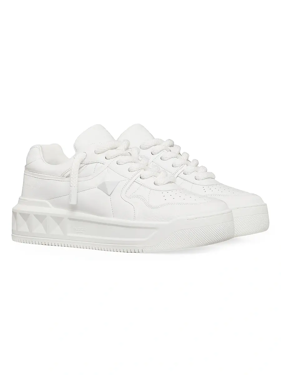 Valentino Men's One Stud XL Nappa Leather Low Top Sneakers | Thumbnail 2