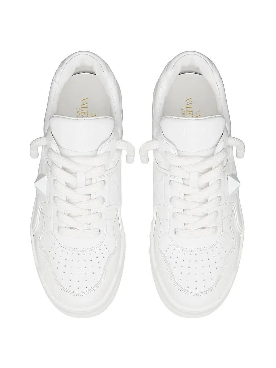 Valentino Men's One Stud XL Nappa Leather Low Top Sneakers | Thumbnail 4