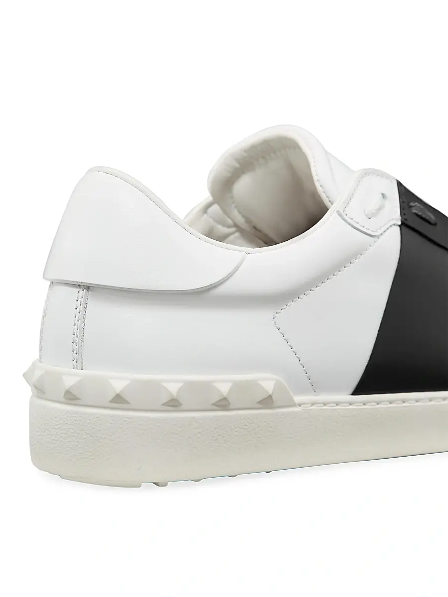 Valentino Garavani Men's Calfskin Open Sneakers - White Marine | Thumbnail 11 Valentino Garavani Men's Calfskin Open Sneakers - White Marine | Thumbnail 11