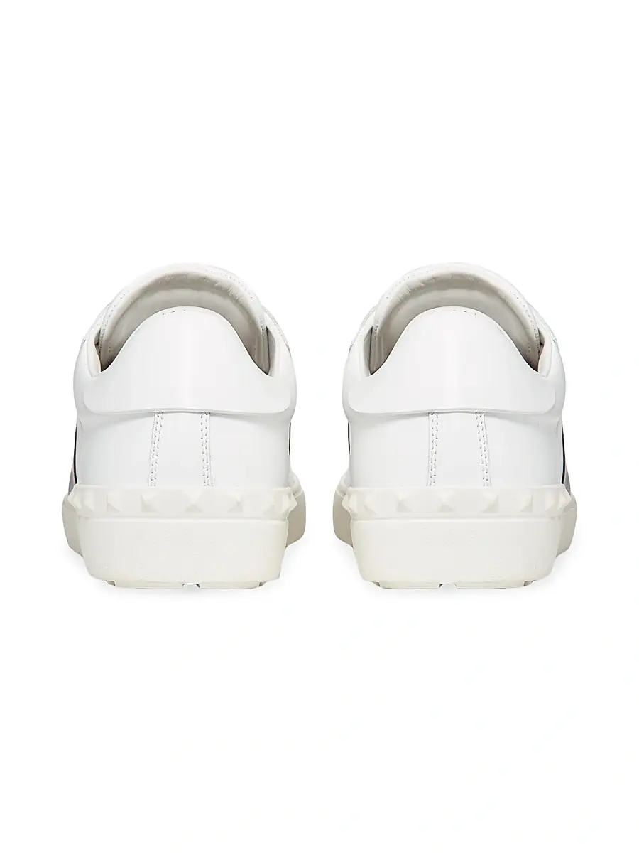 Valentino Garavani Men's Calfskin Open Sneakers - White Marine | Thumbnail 3 Valentino Garavani Men's Calfskin Open Sneakers - White Marine | Thumbnail 3
