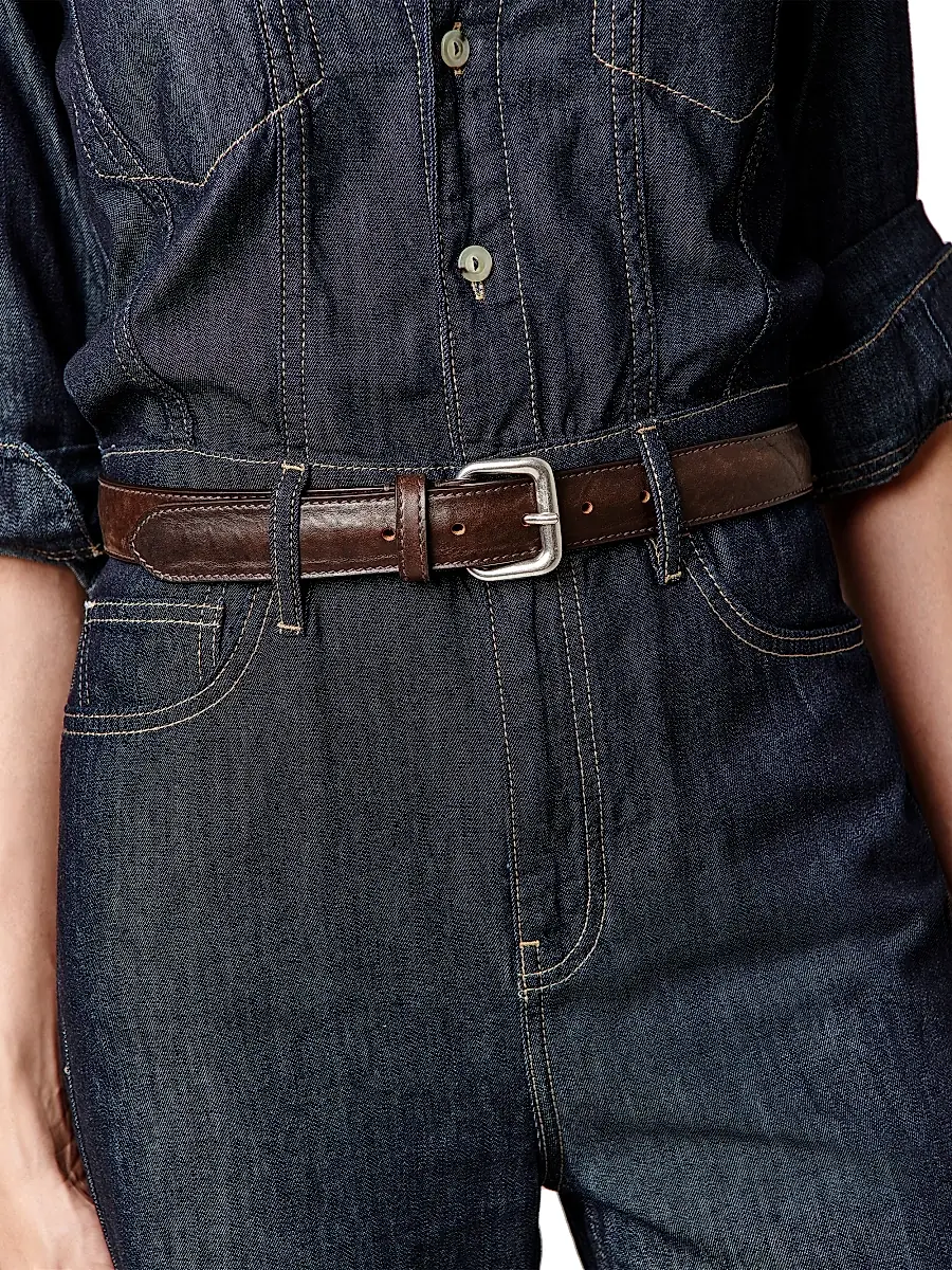 Il Bisonte Women's Heritage Classic Leather Belt | Thumbnail 2