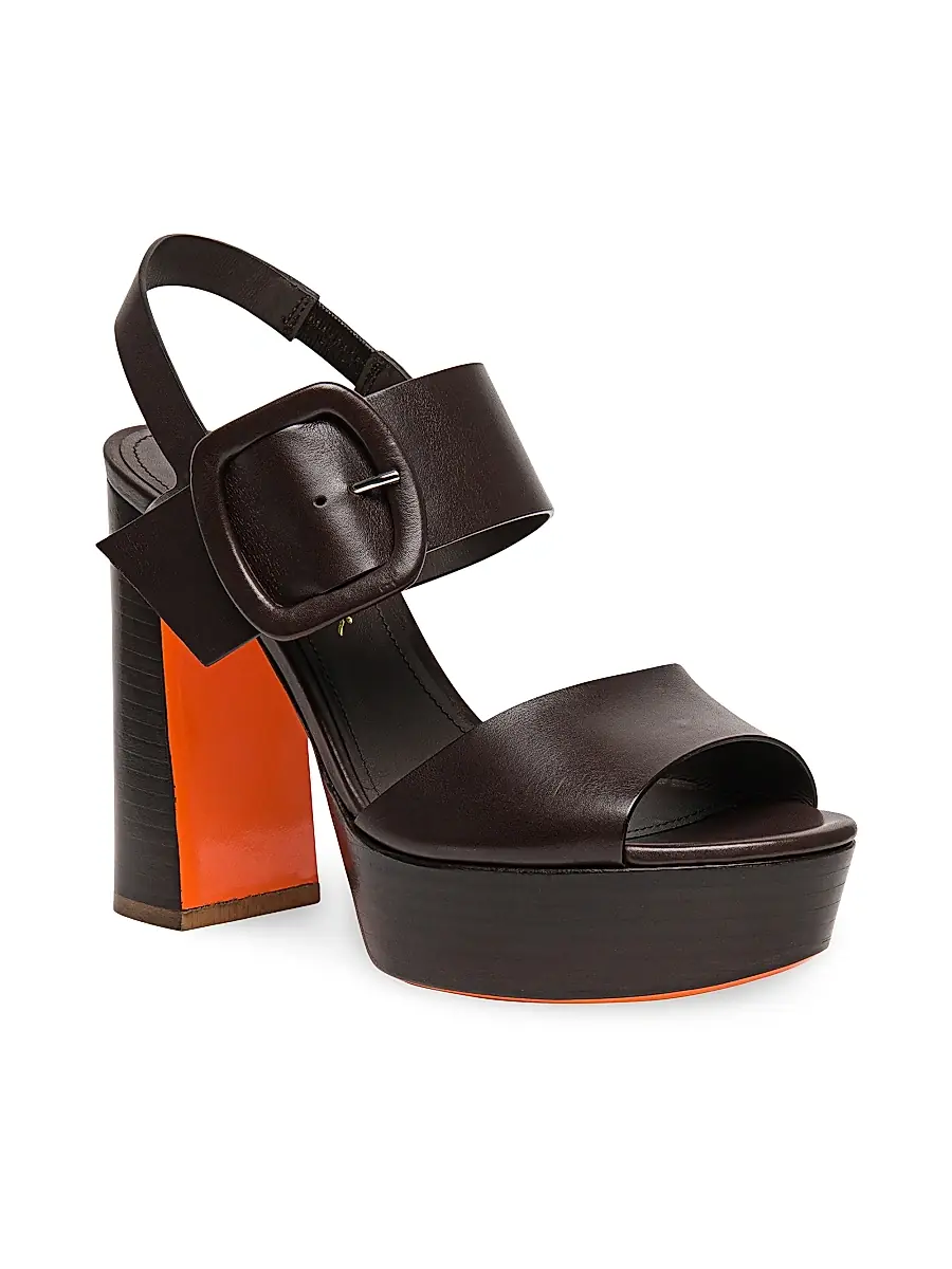 Santoni Women's Bruxel 105MM Leather Platform Sandals | Thumbnail 2 Santoni Women's Bruxel 105MM Leather Platform Sandals | Thumbnail 2
