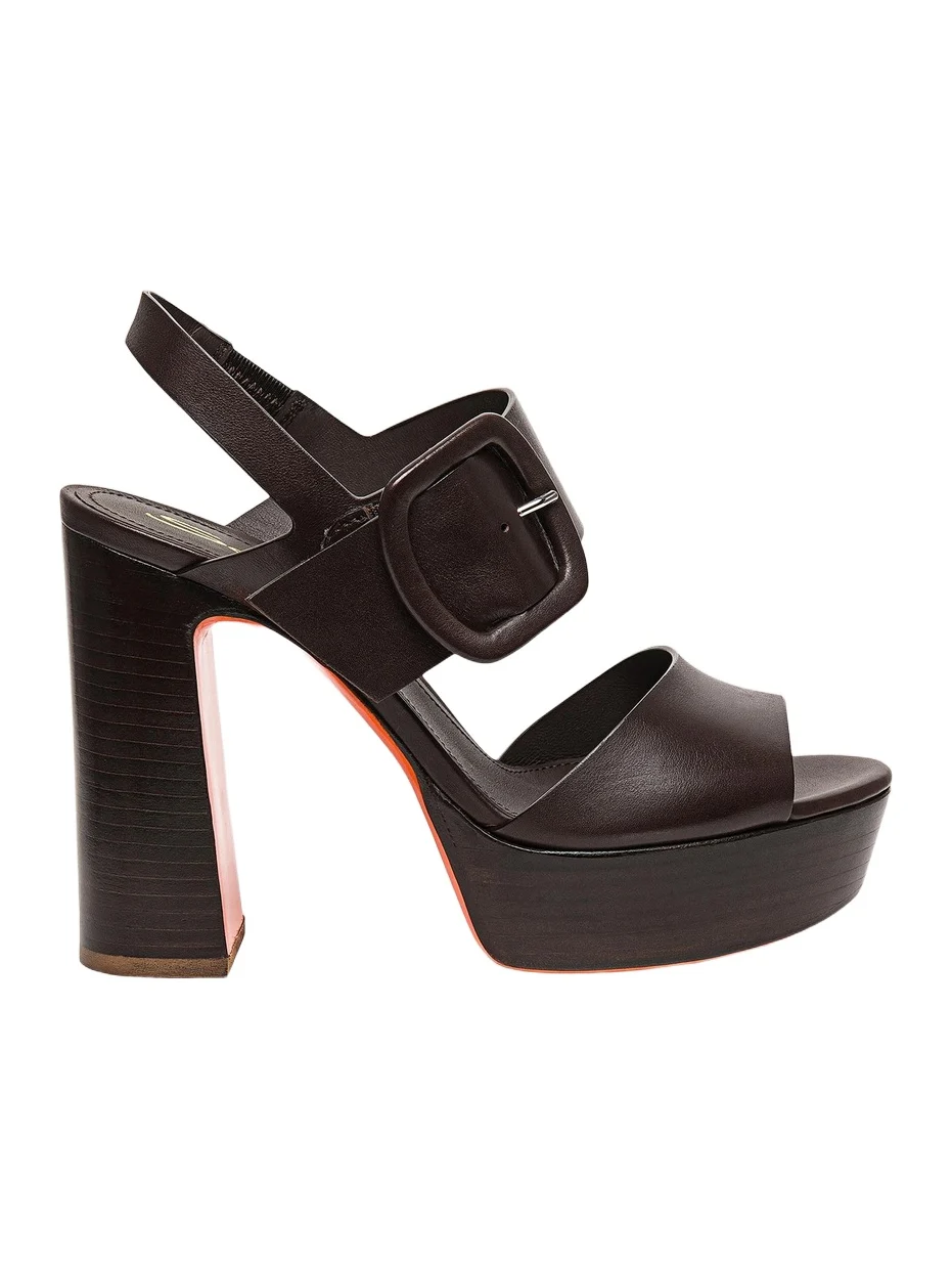 Women's Bruxel 105MM Leather Platform Sandals
