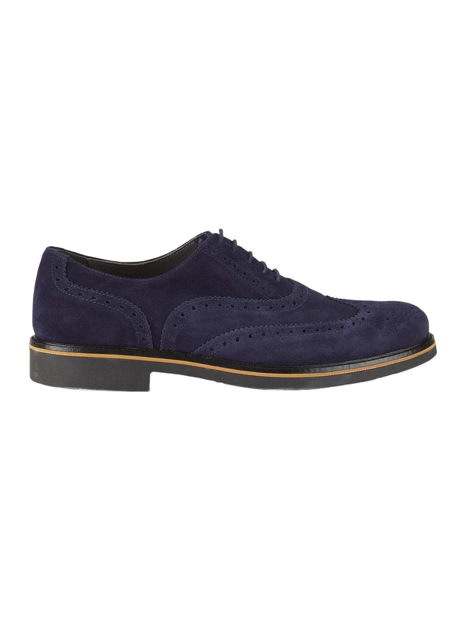 Pollini Men's Coringto Suede Wingtip Lace-Up Derbys