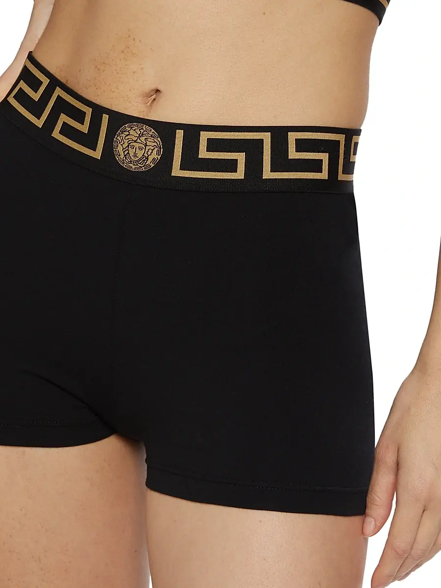 Versace Women's Icon Elasticized Logo Shorts | Thumbnail 5 Versace Women's Icon Elasticized Logo Shorts | Thumbnail 5