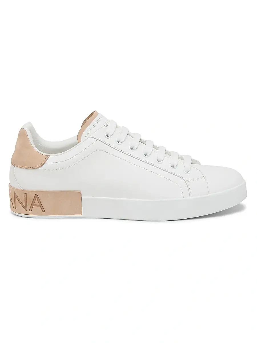 Dolce & Gabbana Men's Portofino Leather Sneakers - Black Silver | Thumbnail 14 Dolce & Gabbana Men's Portofino Leather Sneakers - Black Silver | Thumbnail 14