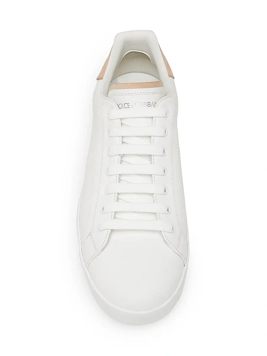 Dolce & Gabbana Men's Portofino Leather Sneakers - Black Silver | Thumbnail 17 Dolce & Gabbana Men's Portofino Leather Sneakers - Black Silver | Thumbnail 17