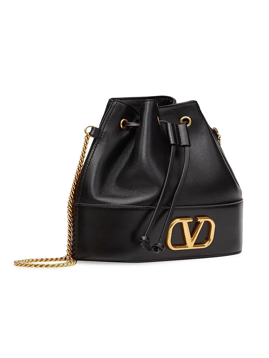 Valentino Women's Mini Bucket Bag in Nappa with Vlogo Signature Chain | Thumbnail 2