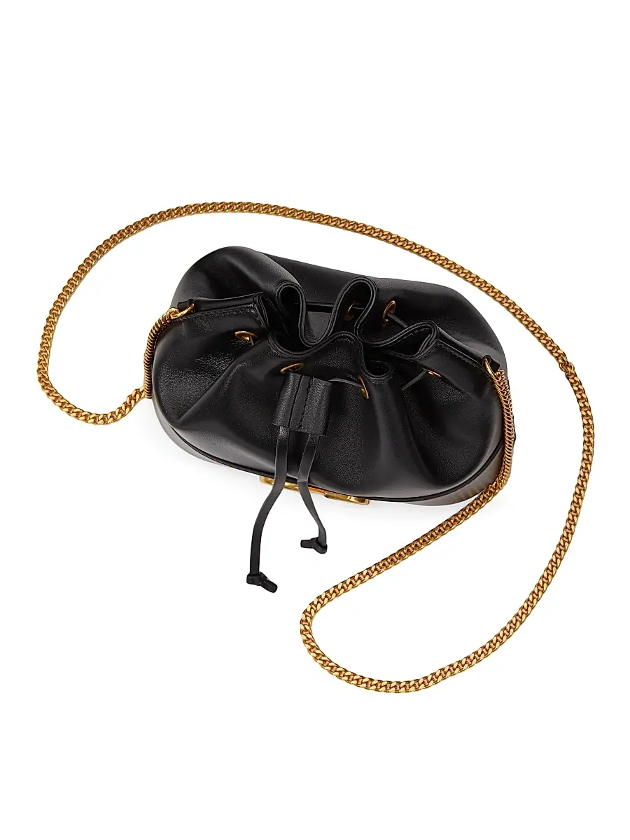 Valentino Women's Mini Bucket Bag in Nappa with Vlogo Signature Chain | Thumbnail 5