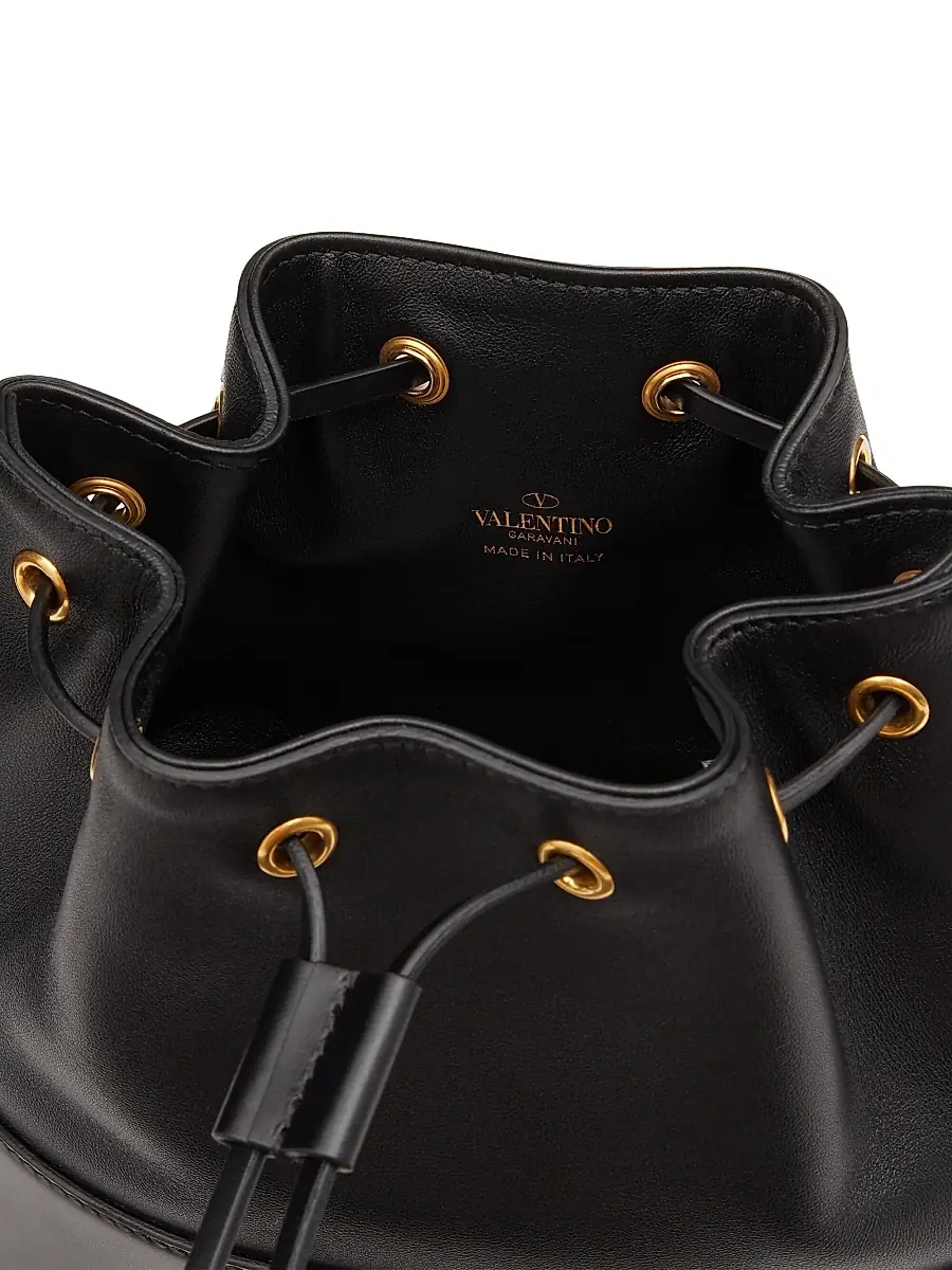 Valentino Women's Mini Bucket Bag in Nappa with Vlogo Signature Chain | Thumbnail 6