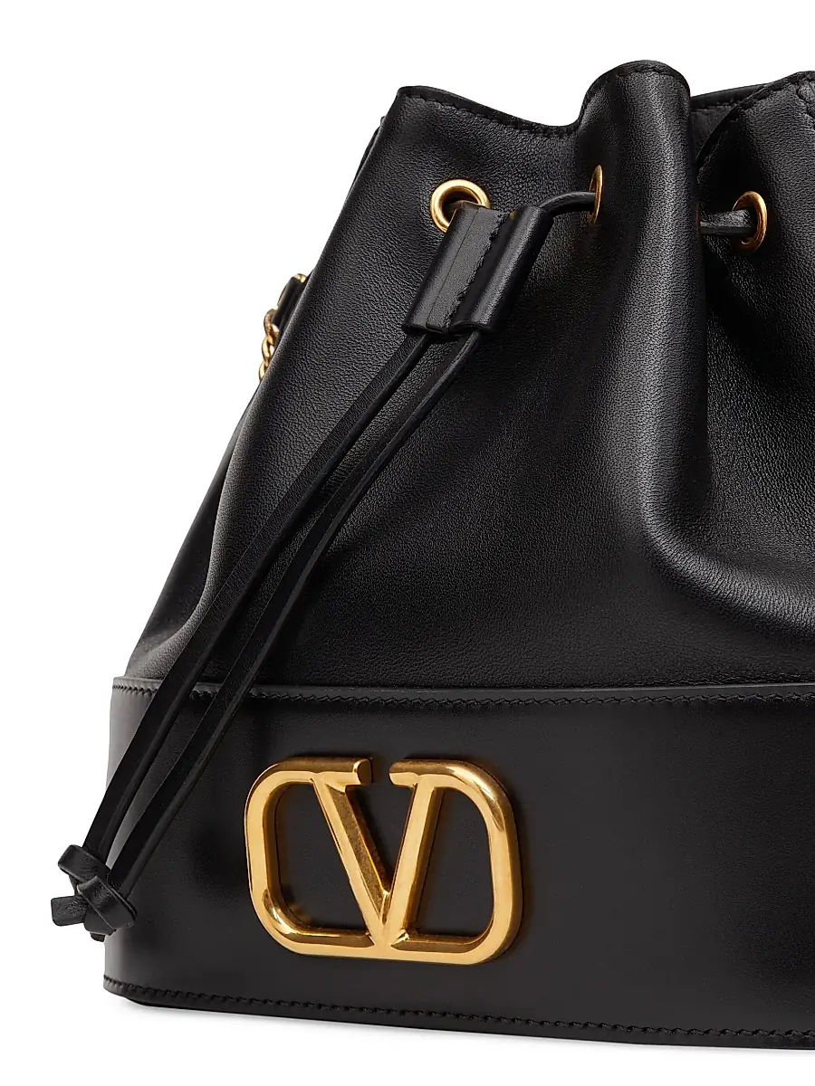Valentino Women's Mini Bucket Bag in Nappa with Vlogo Signature Chain | Thumbnail 7