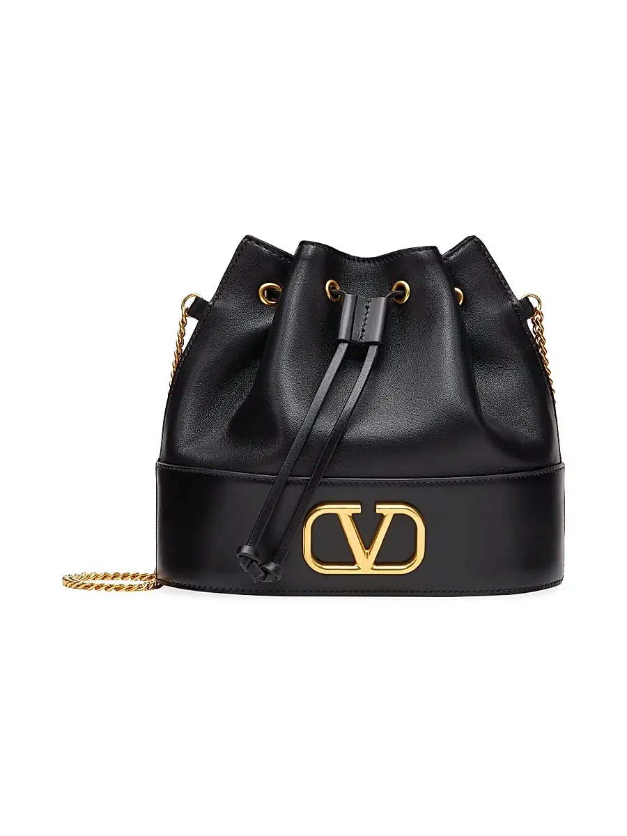 Women's Mini Bucket Bag in Nappa with Vlogo Signature Chain Women's Mini Bucket Bag in Nappa with Vlogo Signature Chain