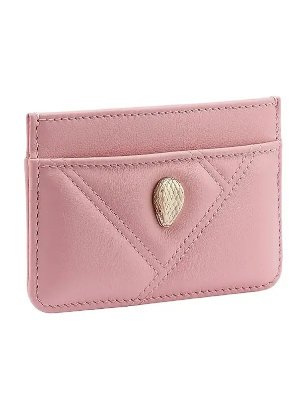 Women's Cabochon Leather Card Case Women's Cabochon Leather Card Case