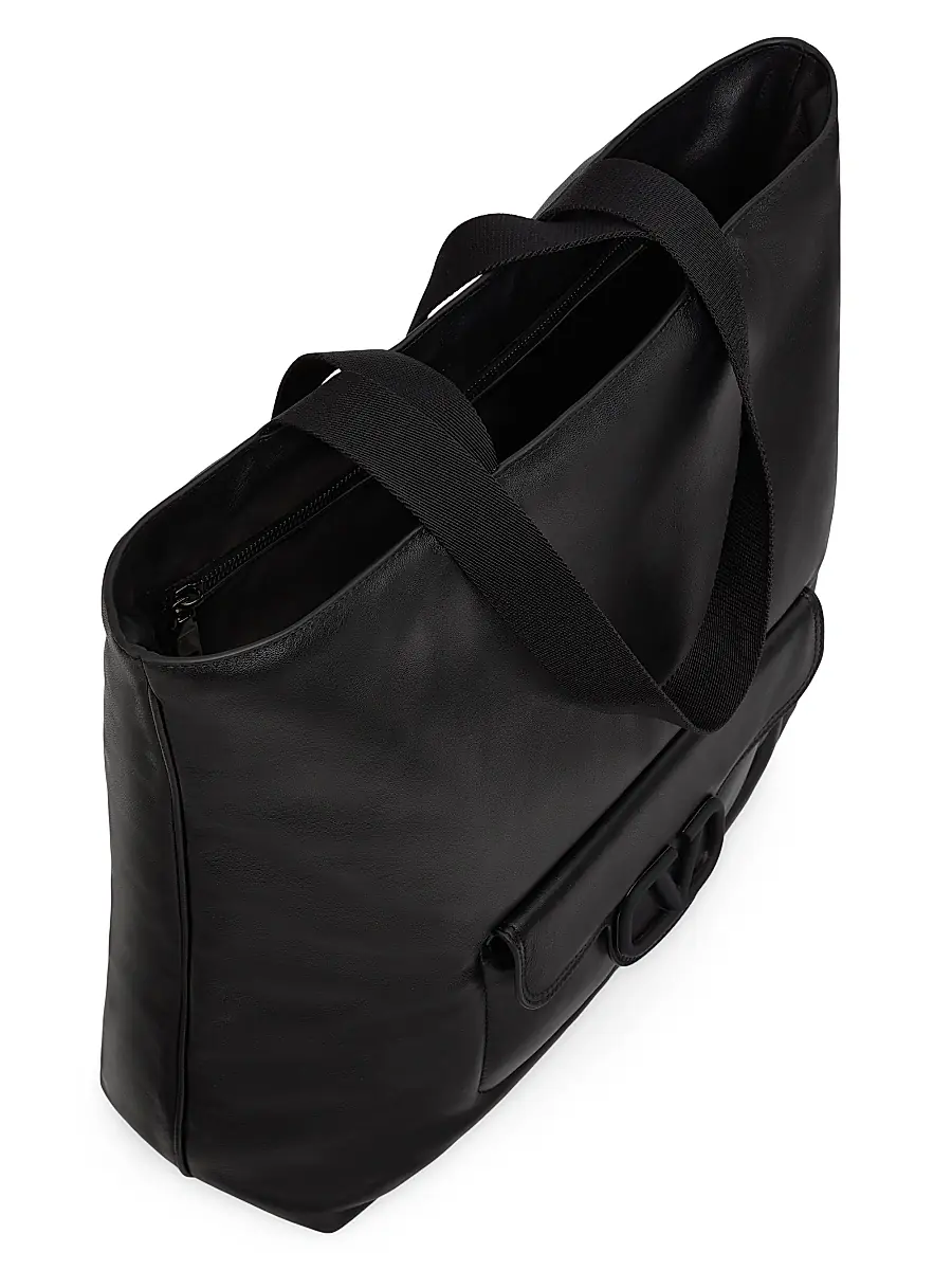 Valentino Garavani Men's Nappa Leather Shopper Bag - Black | Thumbnail 6 Valentino Garavani Men's Nappa Leather Shopper Bag - Black | Thumbnail 6