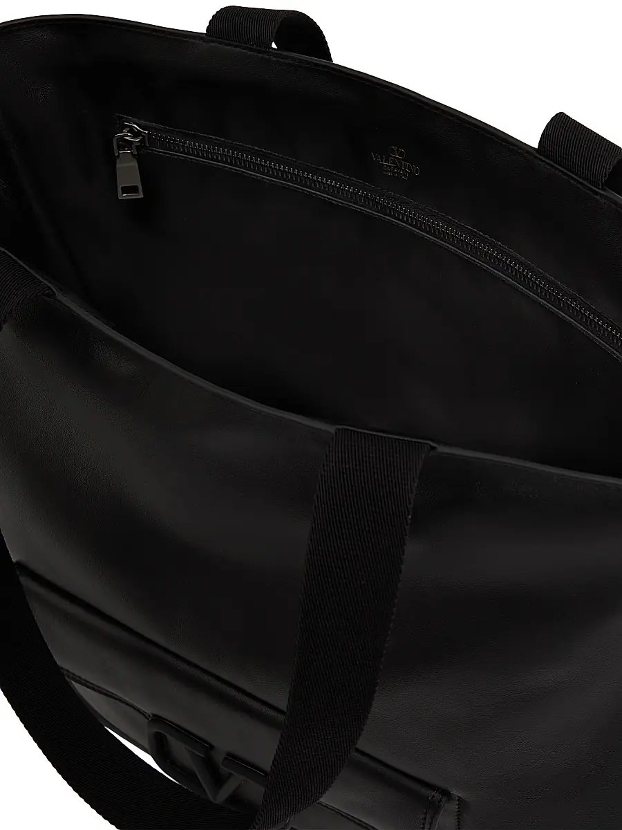 Valentino Garavani Men's Nappa Leather Shopper Bag - Black | Thumbnail 7 Valentino Garavani Men's Nappa Leather Shopper Bag - Black | Thumbnail 7