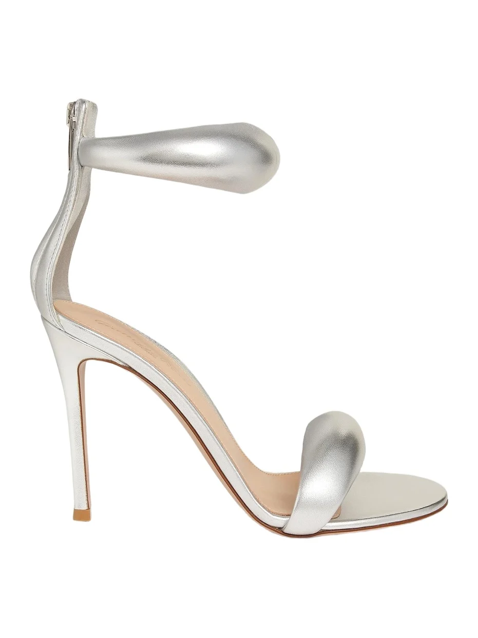 Women's Bijoux Ankle-Strap Metallic Leather Stiletto Sandals