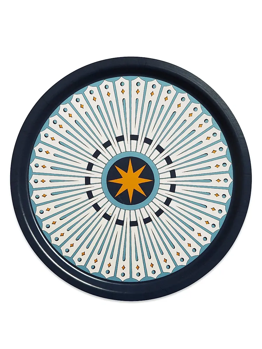 La DoubleJ Round Printed Tray
